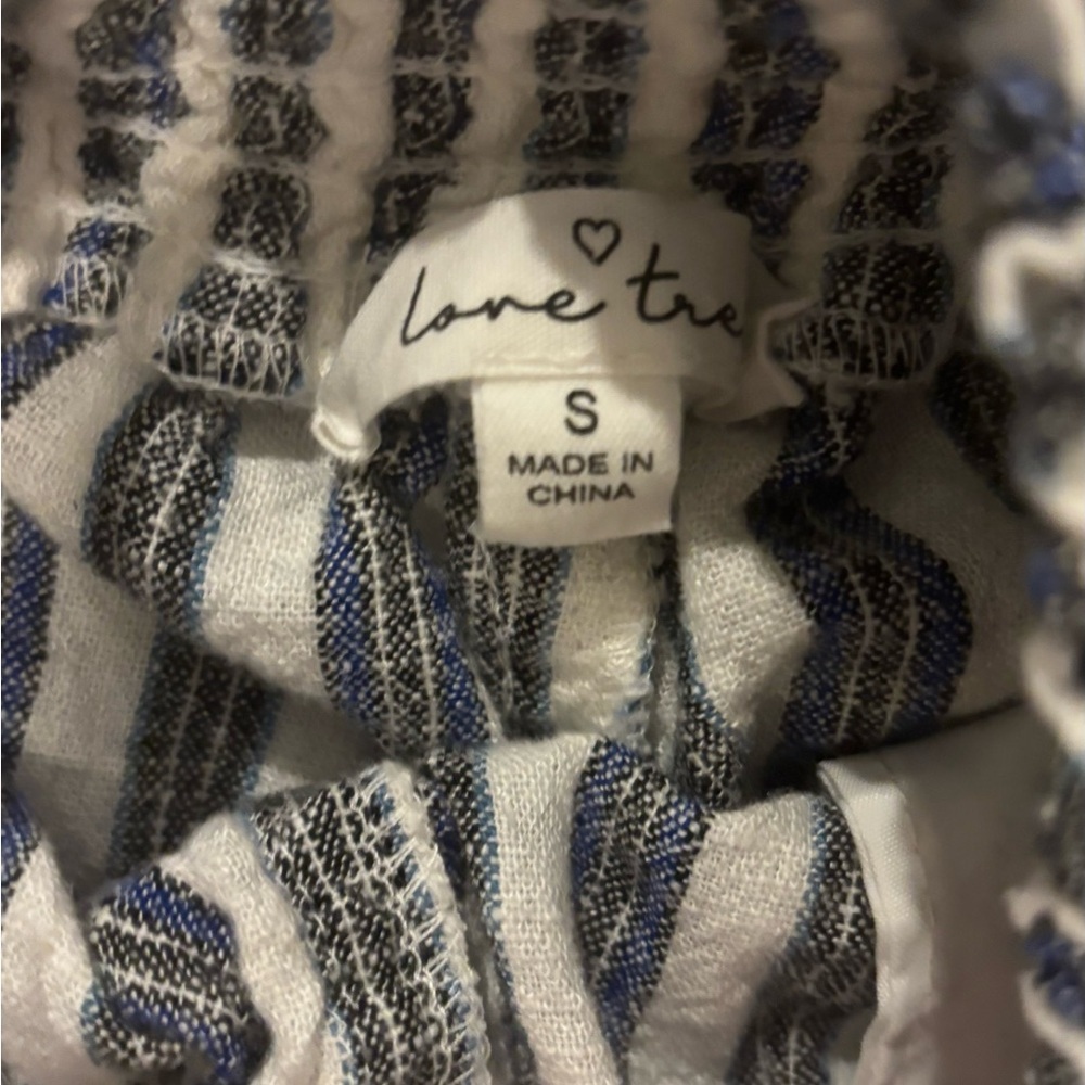 Love Tree Navy and White Striped Pants - Picture 5 of 6